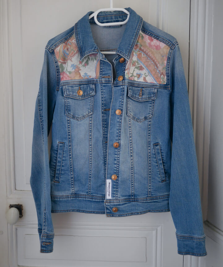 Veste en jean foulard