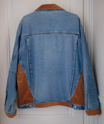 Veste en jean retro velours