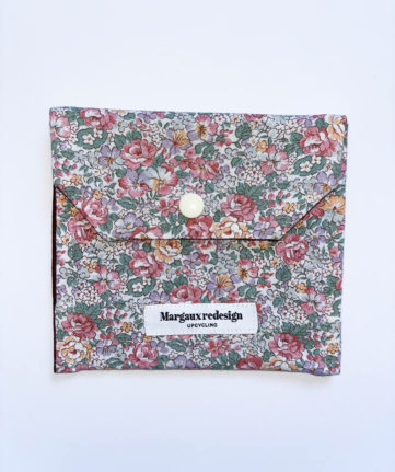 Pochette fleurs rose Margaux redesign