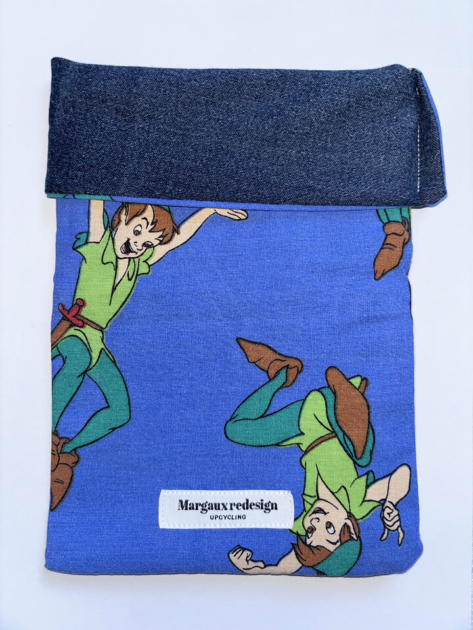 Pochette livre de poche upcylcée Peter Pan