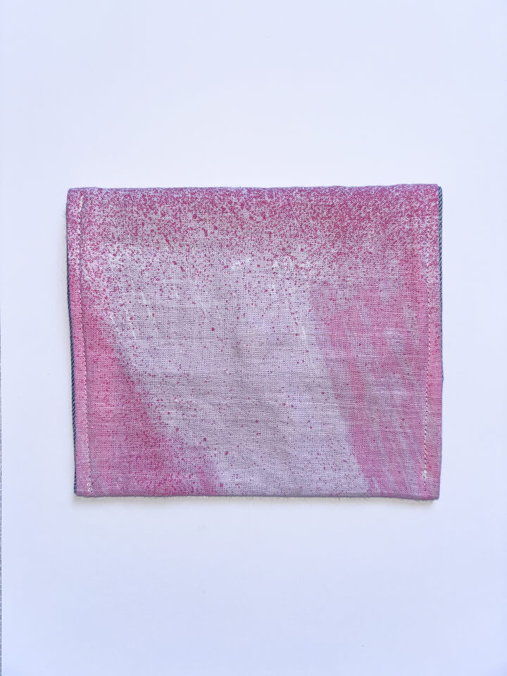 Mini pochette upcyclée rose