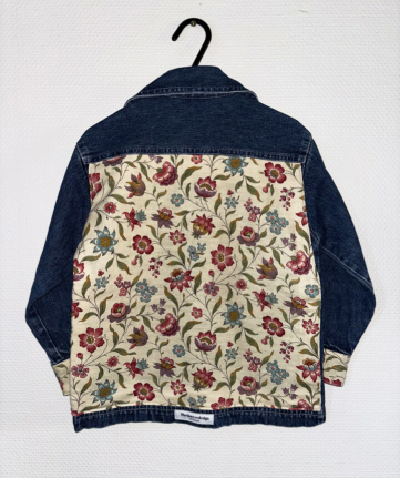 Veste en jean enfant fleurs Margaux redesign