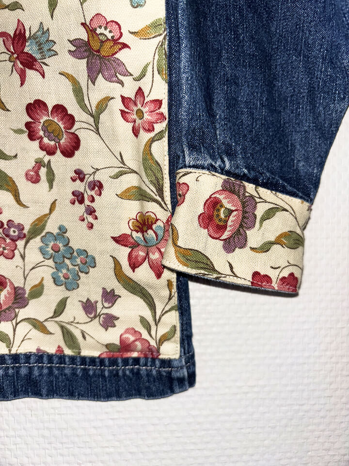 Veste en jean enfant fleurs Veste en jean enfant fleurs