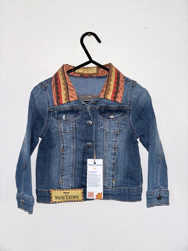 Veste en jean enfant Roi lion