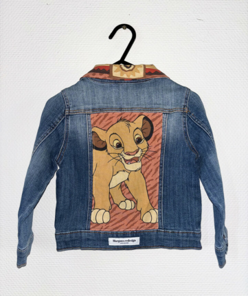 Veste en jean enfant Roi lion Margaux redesign