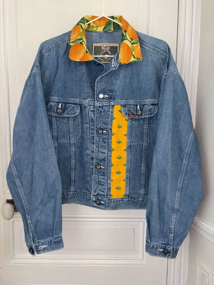 Veste en jean citron