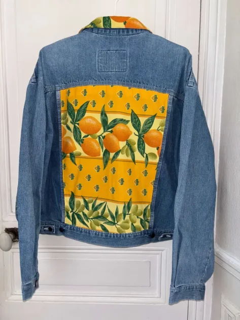 Veste en jean citron