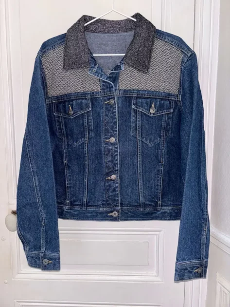 Veste en jean paillettes