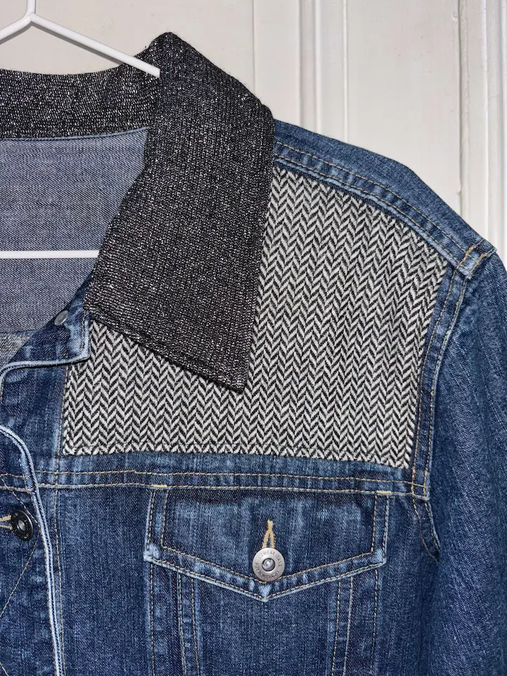 Veste en jean paillettes