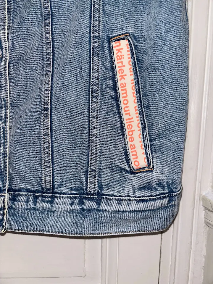Veste en jean love