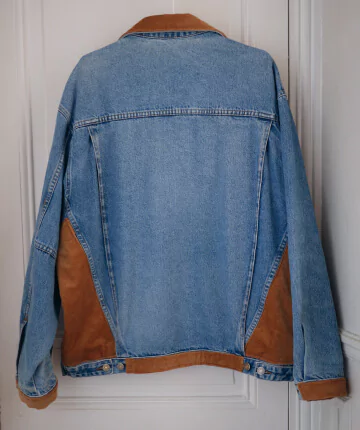 Veste en jean retro velours