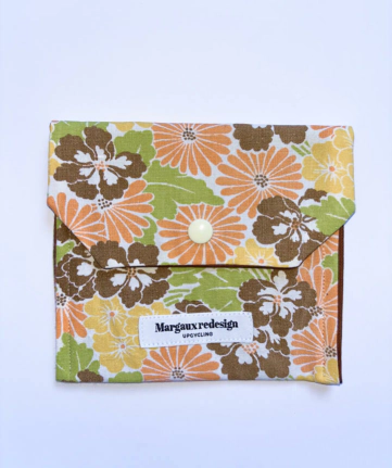Pochette fleurs orange Margaux redesign