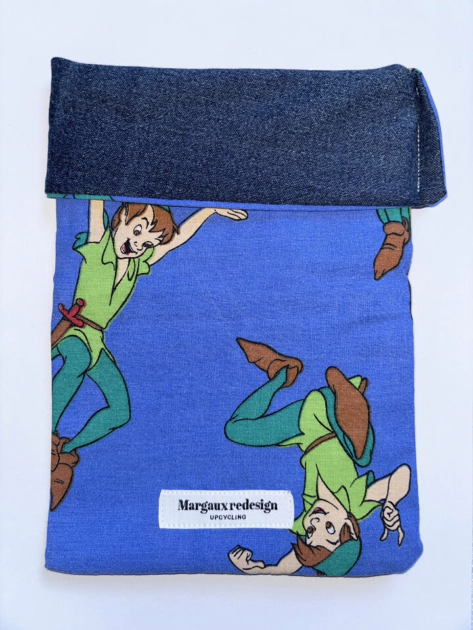Pochette livre de poche upcylcée Peter Pan