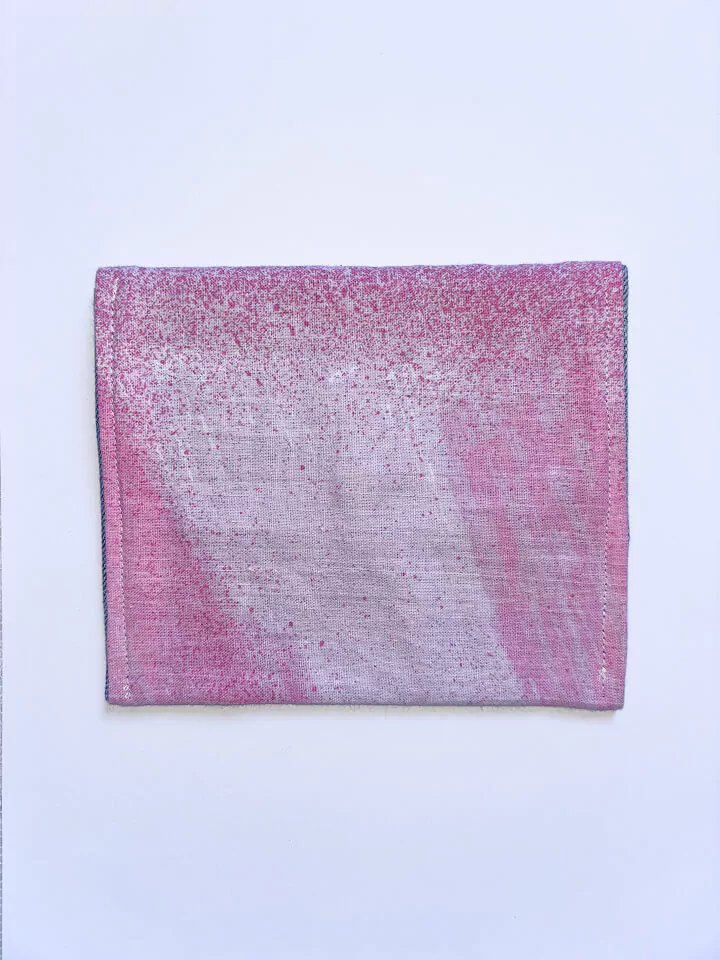 Mini pochette upcyclée rose