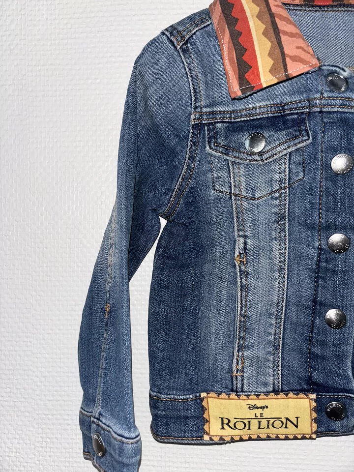 Veste en jean enfant Roi lion